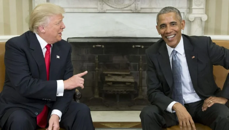 (FILE) Trump and Obama in the White House, 2016. Photo: EFE.