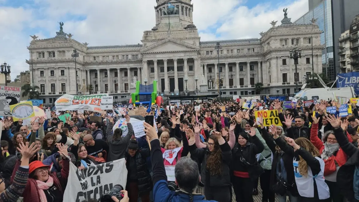 The decision was celebrated by thousands of disabled people and their families protesting outside Congress.