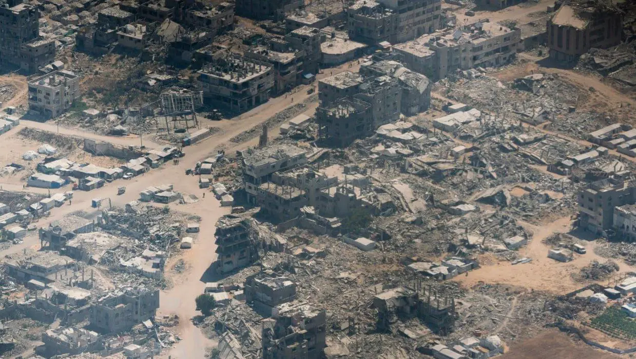 Aerial image of the Gaza Strip. Photo: Quds News.