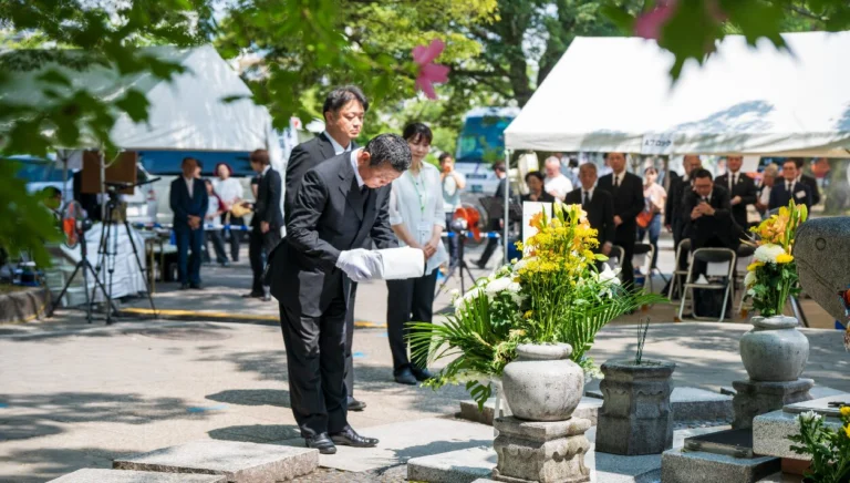 Commemoration of Korean victims of the atomic bombings in Hiroshima, 2025. Photo: X/ @nuclearban