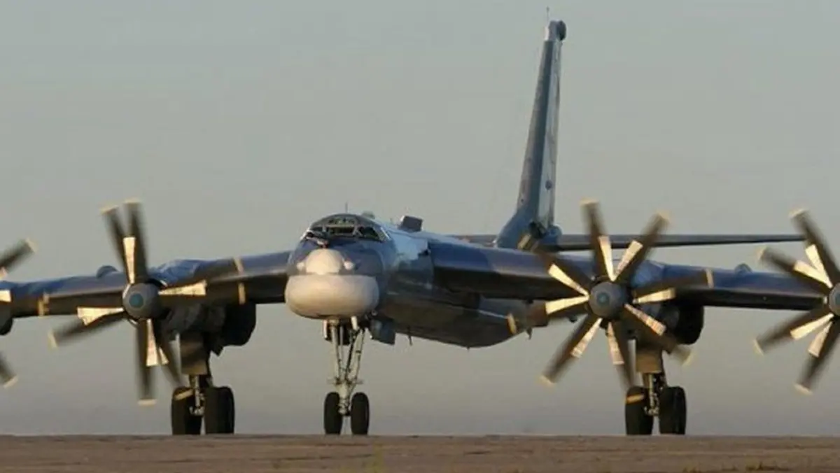 Russian Strategic Bombers Fly Over the Barens Sea