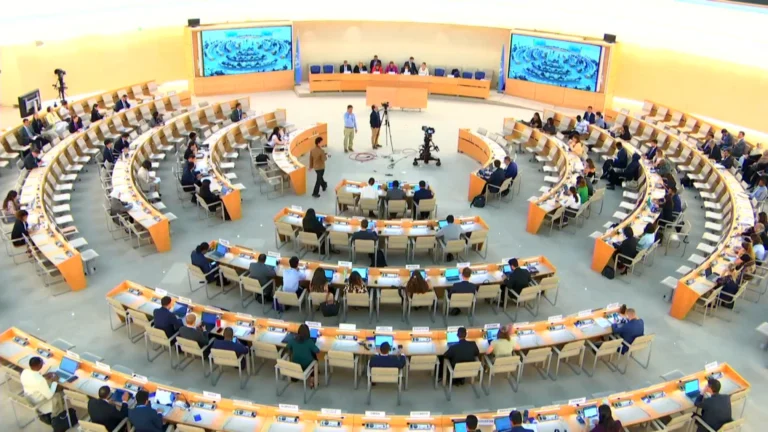 Iran Palestine human rights appeal delivered at UN Human Rights Council in Geneva, August 2025