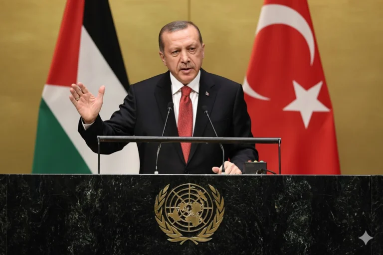 Palestine state recognition emphasized by Erdogan in international diplomatic forums.