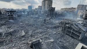 Impact of Gaza genocide showing destruction and civilians struggling under siege