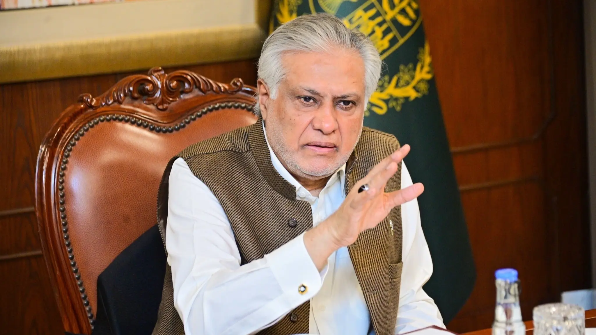 (FILE) Foreign Minister of Pakistan Mohammad Ishaq Dar. Photo: X/ @DPM_PK