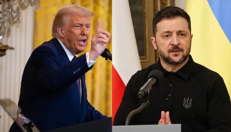 (FILE) U.S. President Donald Trump and his Ukrainian counterpart Volodimir Zelensky. Photo: EFE.