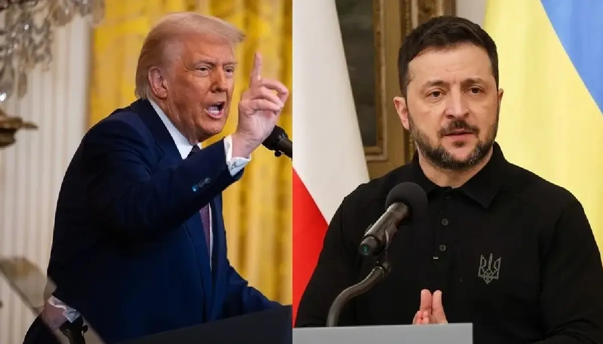 (FILE) U.S. President Donald Trump and his Ukrainian counterpart Volodimir Zelensky. Photo: EFE.