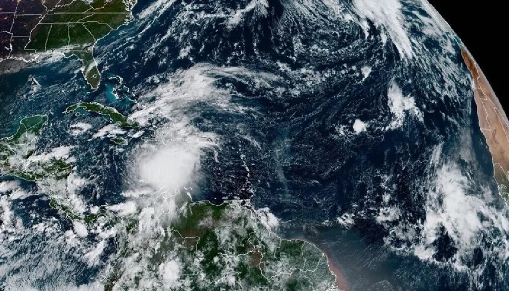 Satellite Image of Tropical Storm Melissa. Photo: EFE.