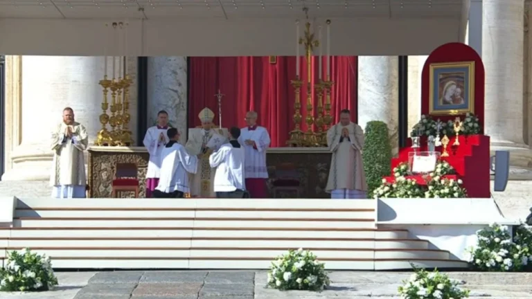 Pope Leon XIV led the canonization ceremony of 7 Saints held on Sunday. Photo: Screenshot.