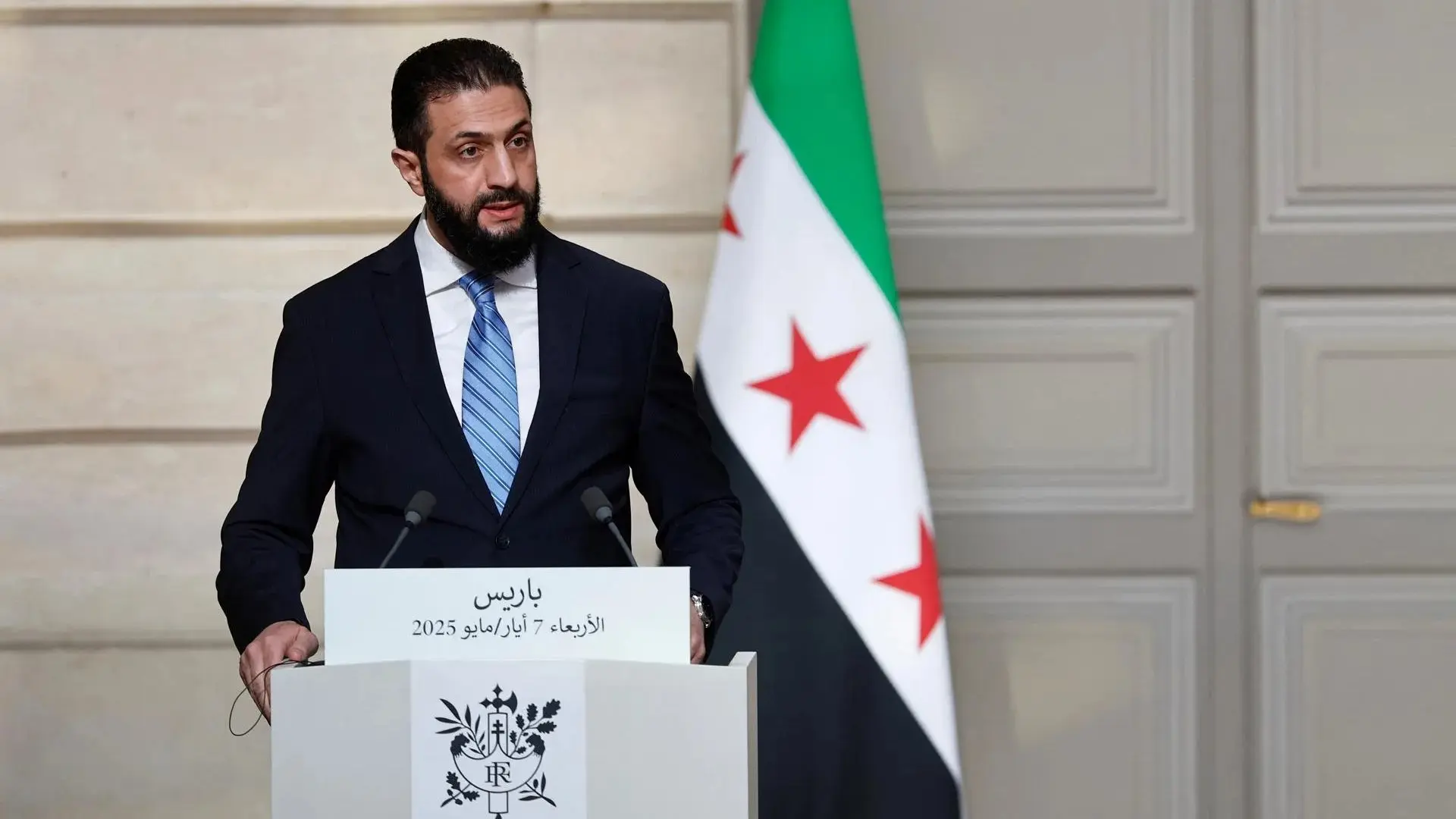 (FILE) Syria's Ad Hoc President Ahmed al-Sharaa. Photo: EFE.