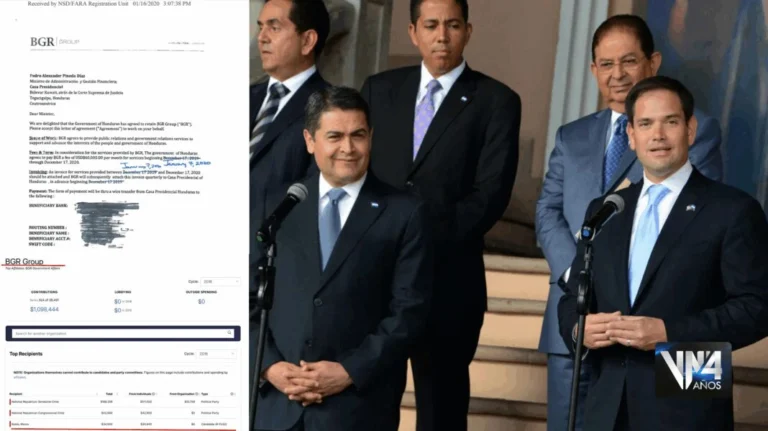 Marco Rubio and convicted drug trafficker Juan Orlando Hernández linked in the Rubio Hernández lobbying scandal.