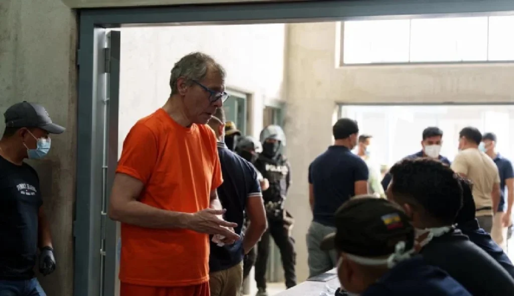 Glas was arrested in April 2024 inside the Mexican Embassy in Quito, despite having been granted political asylum. Photo: X/ @DanielNoboaOk