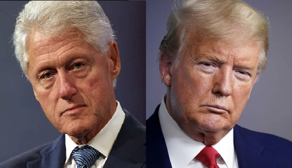 Former U.S. President Bill Clinton and Current President Donald Trump. Photos: X/ @anyonewantchips
