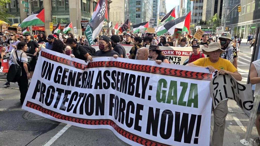 (FILE) Pro-Gaza demonstration in NYC Photo: EFE.
