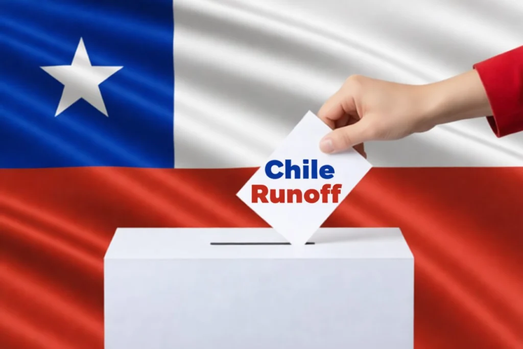 Voters line up for the Chile runoff election on December 14, 2025, deciding between Jara and Kast.