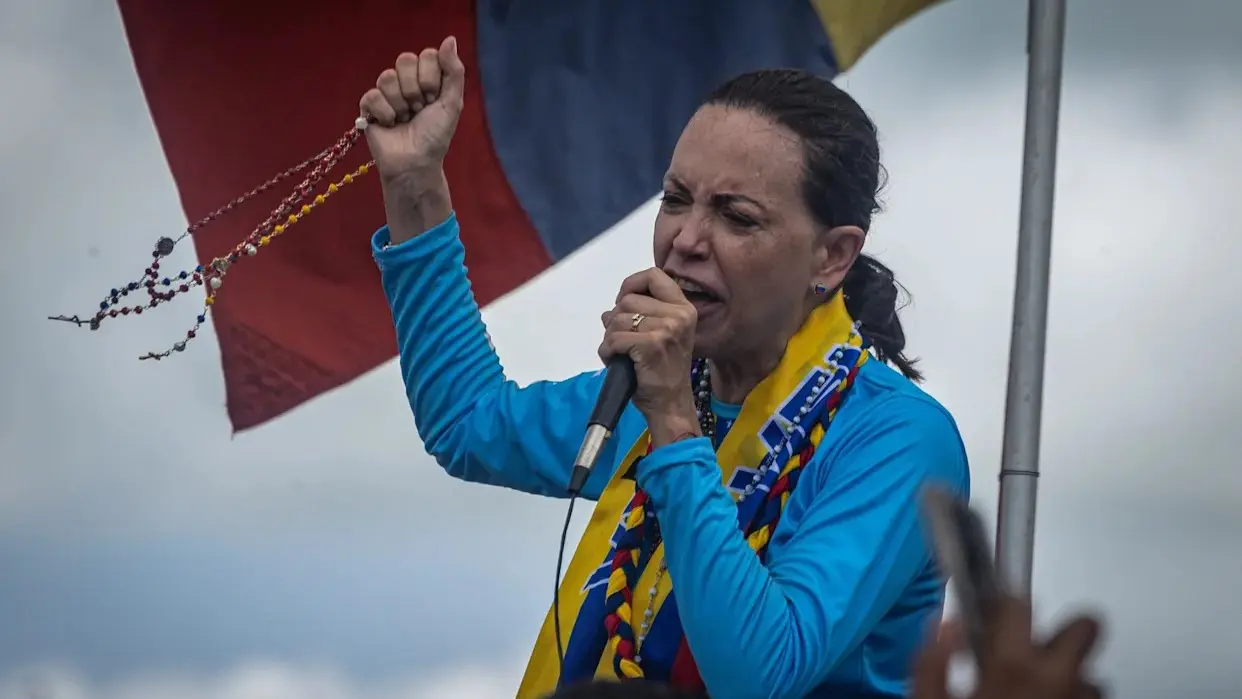 (FILE) Venezuelan far-right opposition figure Maria Corina Machado. Photo: EFE.