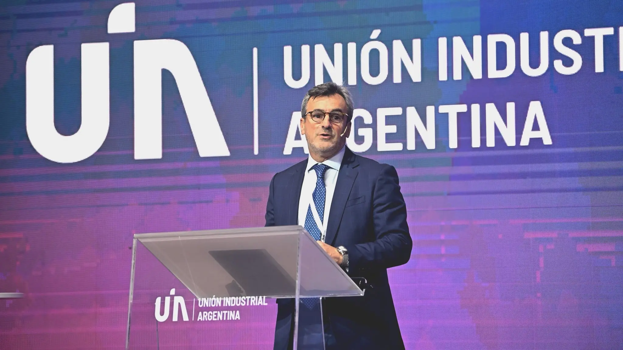 President of the UIA, Martín Rappallini, at the 31th Industrial Conference. Photo: X/ @UIAok
