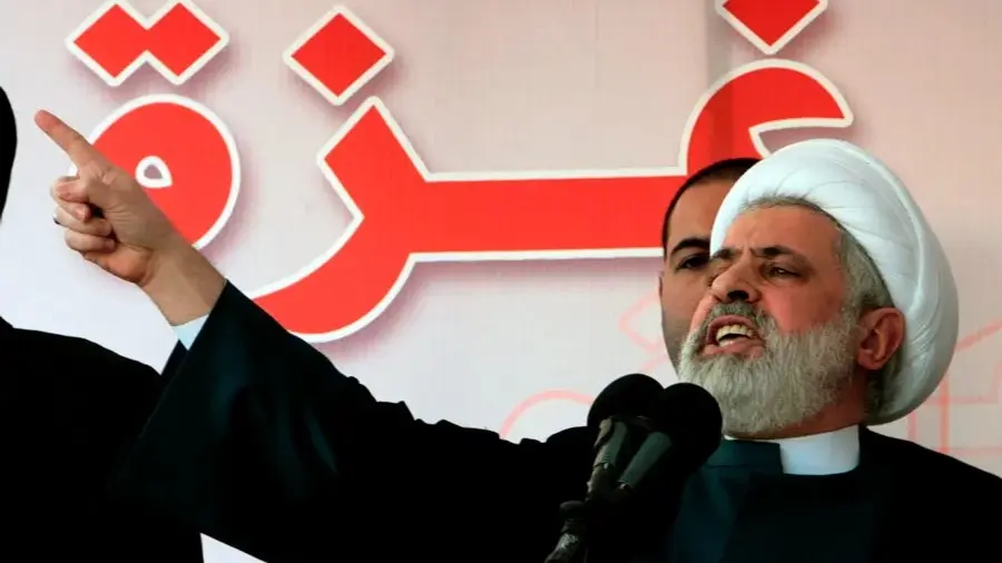 (FILE) Leader of Hezbollah Naim Qassam. Photo: EFE.