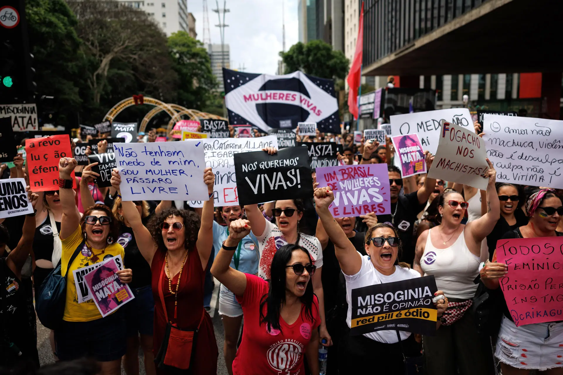 Brazilians Women Take to the Streets in Protest for Recent Feminicides Wave