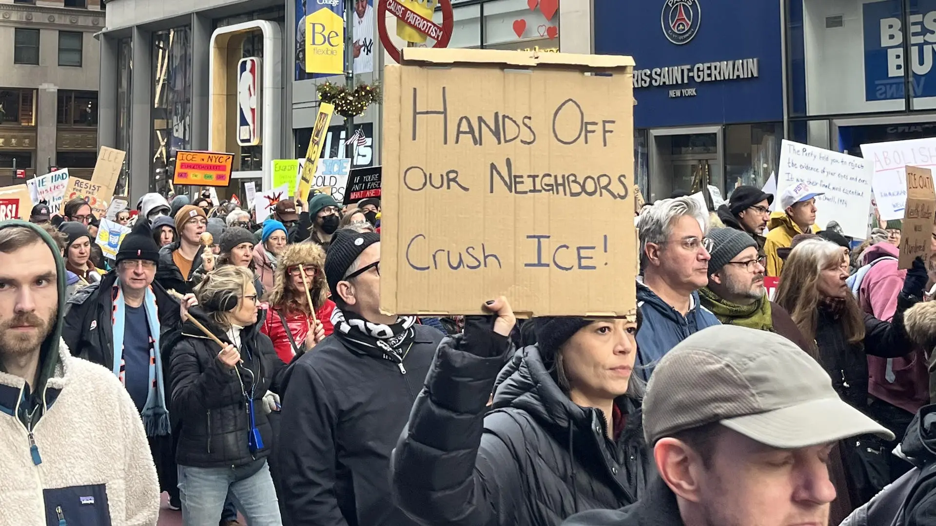 New York protesters, January ,11. Photo: EFE.