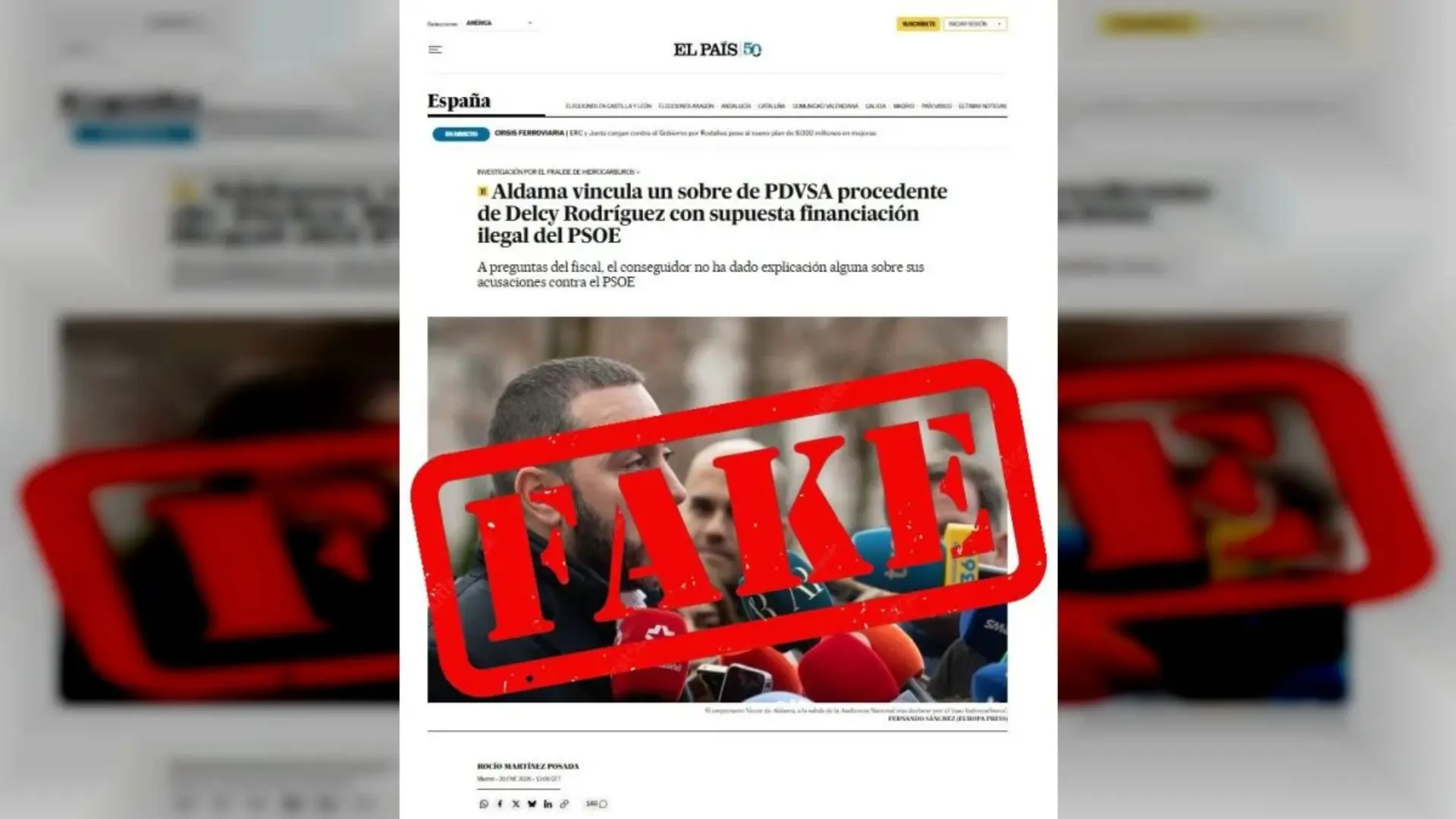 Venezuela Denies Spanish Media Report on PDVSA Funding the PSOE as Fake