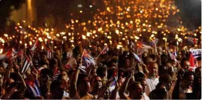 Cuba revives the Torchlight March