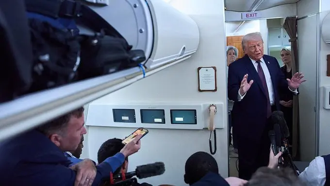 Trump Says U.S. Fleet Is Moving Toward Waters Near Iran