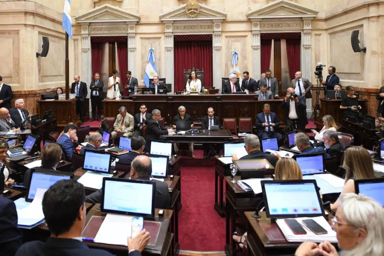 The Senate made the Agreement law in a session marked by official haste. Photo: Argentinean Senate.
