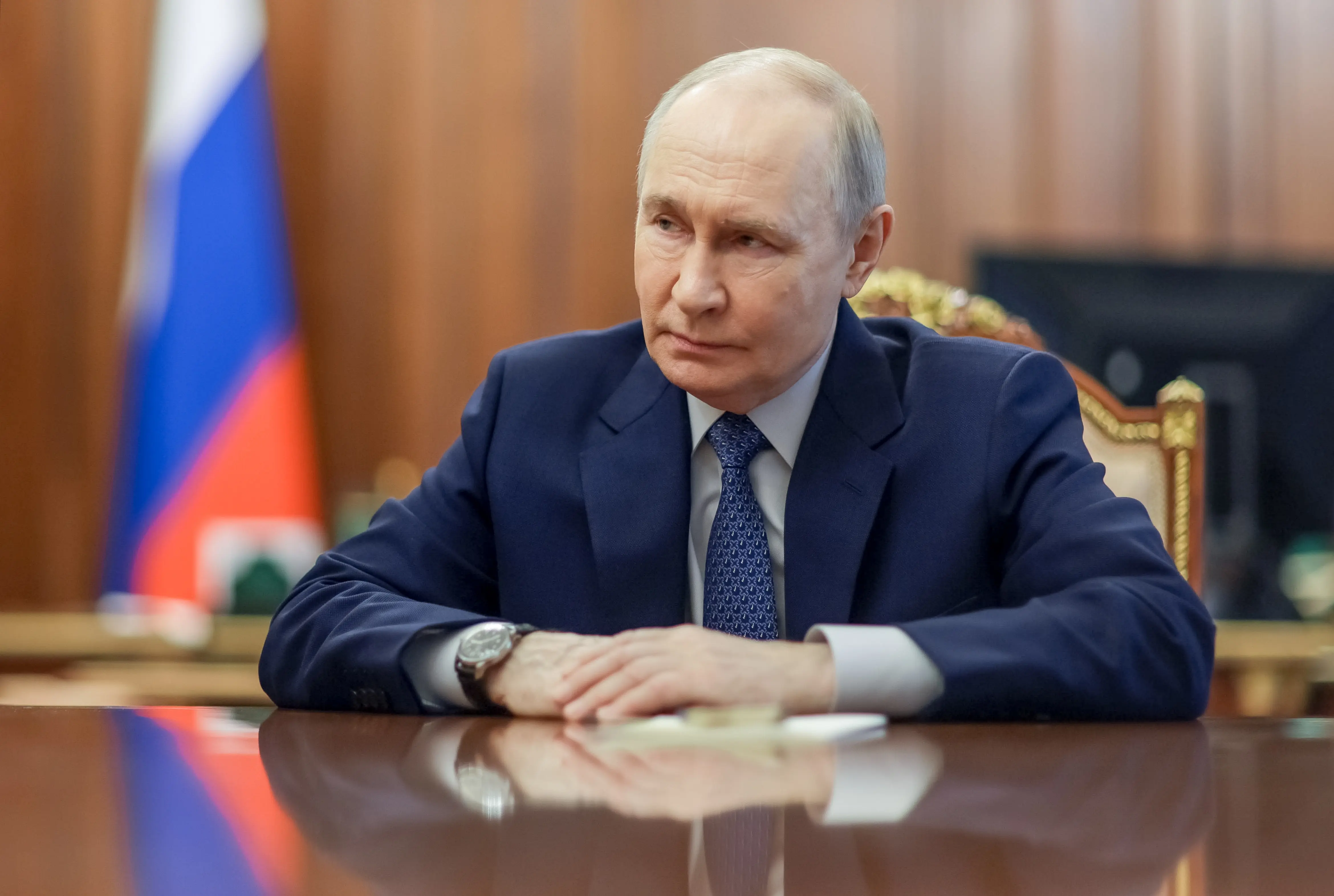 During the call, Putin reaffirmed Moscow’s position in favor of immediate de-escalation and political resolution of the conflict. Photo: EFE.