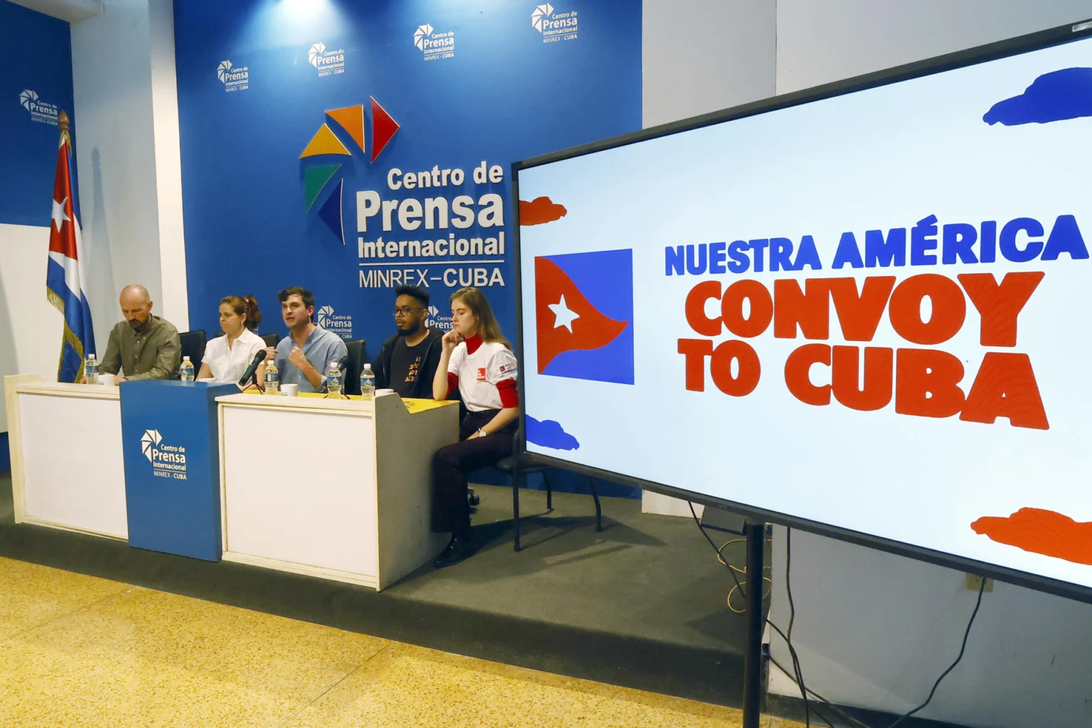 International activists deliver humanitarian aid to Cuba as part of a solidarity Convoy.