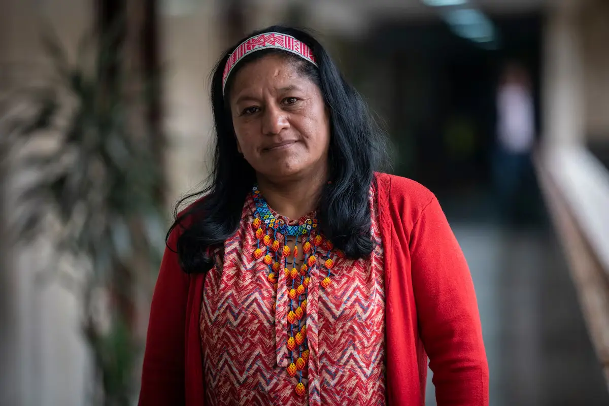 Cepeda highlighted that Quilcue’s presence symbolizes the wisdom of a nation calling for justice and recognition of its ethnic and cultural diversity. Photo: Nathalia Angarita.