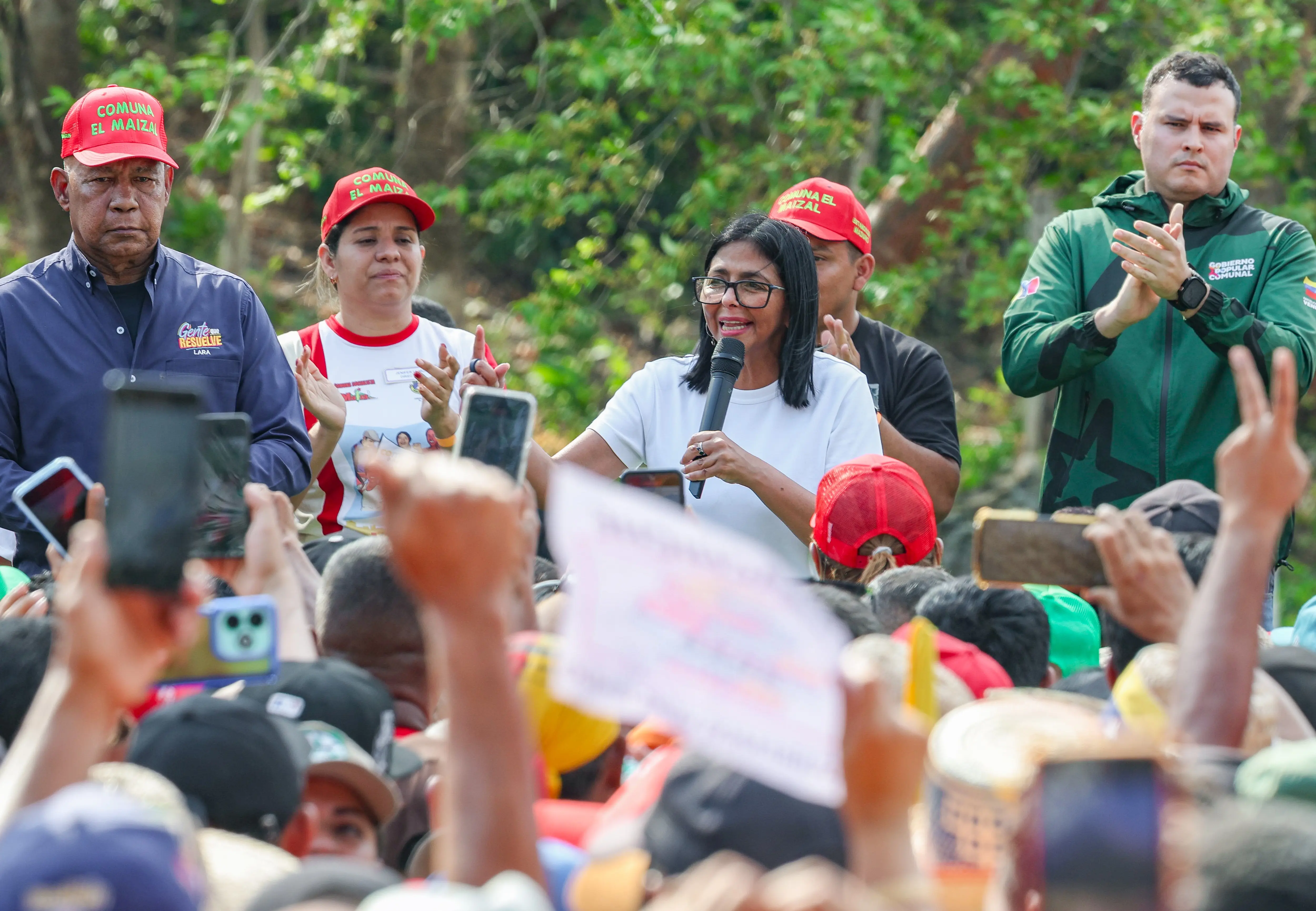 "Whoever decides the direction of our homeland must be the people of Venezuela, no one else", emphasized Delcy Rodríguez. Photo: Venezuelan Presidential Press.