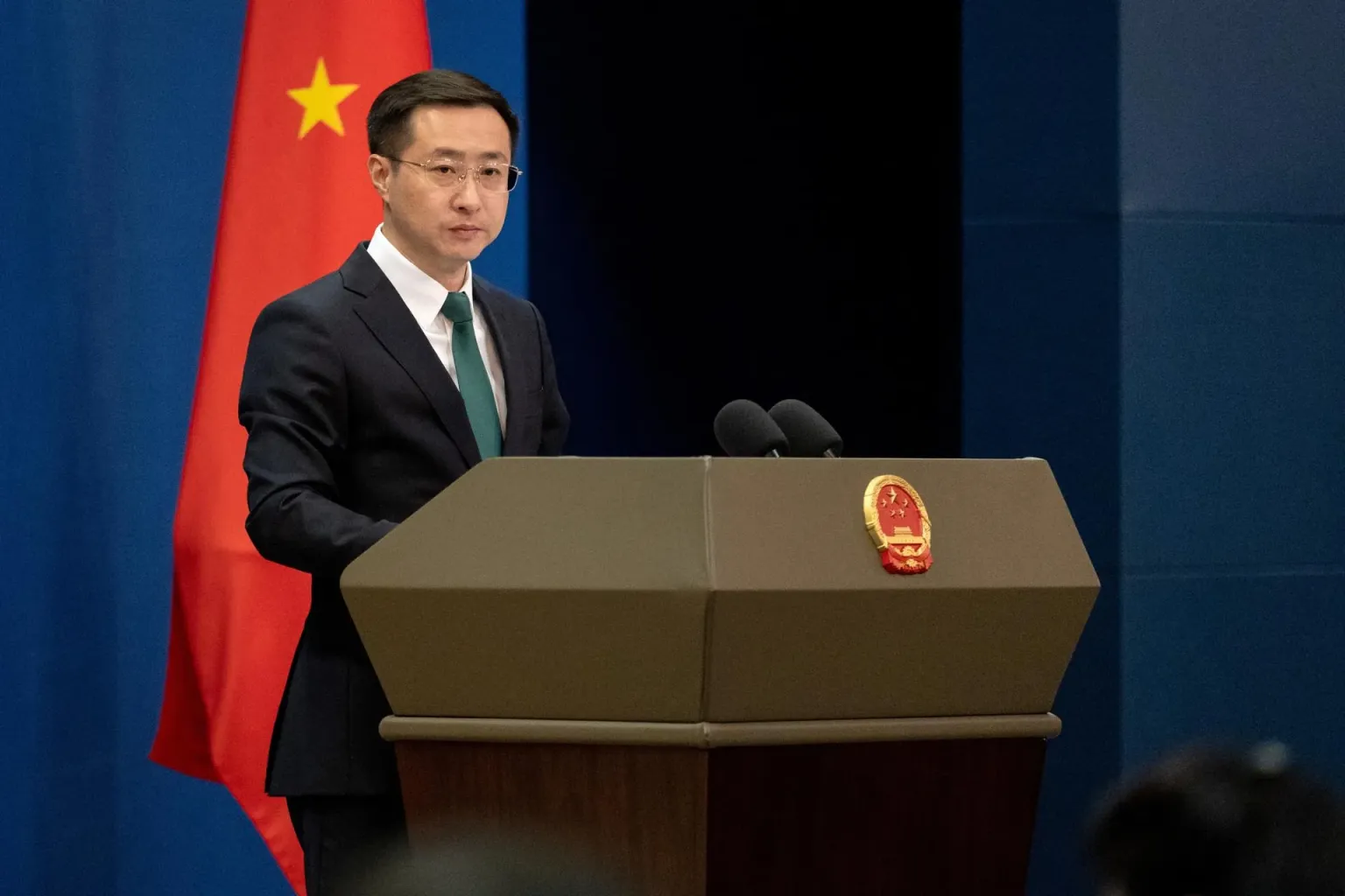 (FILE) China's Foreign Ministry spokesperson Lin Jian . Photo: EFE.