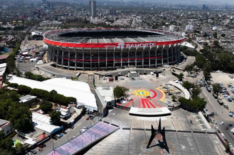 El 11 de junio, el Estadio Azteca será el primero en albergar tres inauguraciones de la Copa Mundial de la FIFA. Foto: EFE.