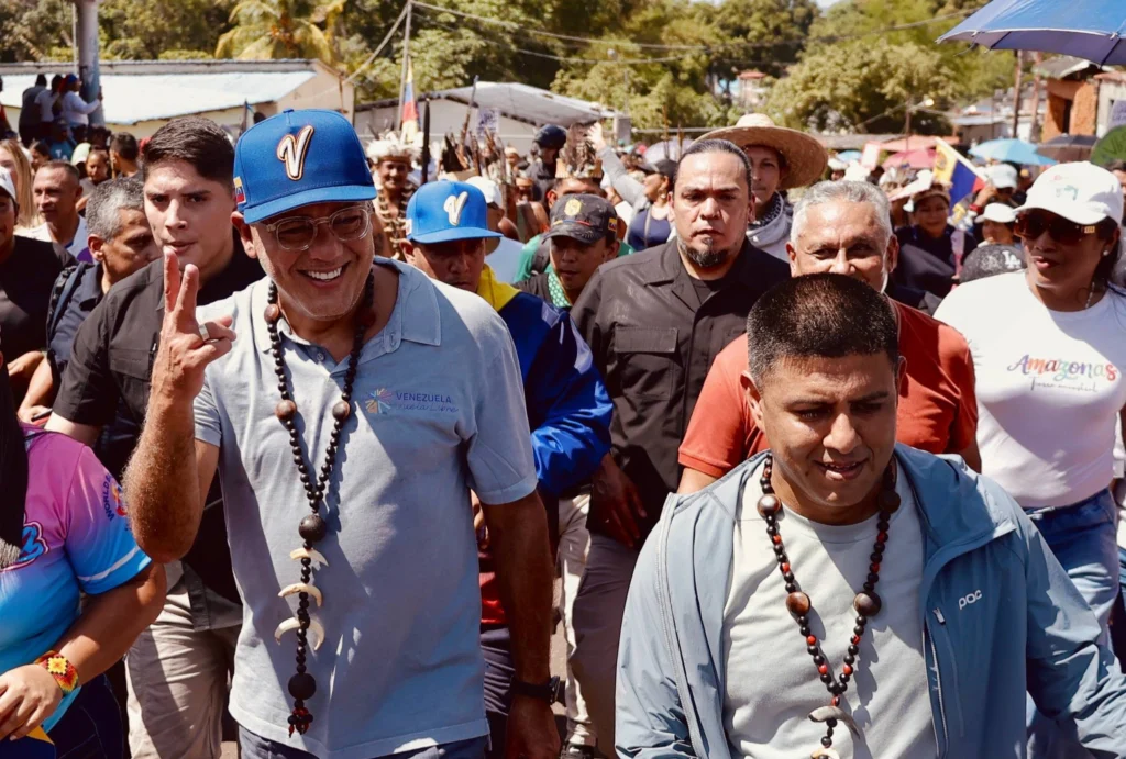 The Grand National Pilgrimage for a Venezuela without Sanctions and in Peace continues its progress in the south of the country. Photo: @jorgerpsuv.