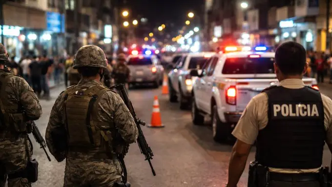 Ecuador Security deployments continue in urban areas following the announcement of a night curfew in violence-affected provinces. Photo:DiarioExtraEc