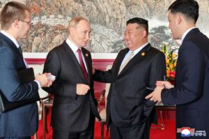 Russia’s Victory Day commemorations included renewed messages of political alignment between Moscow and Pyongyang. Photo: Reuters
