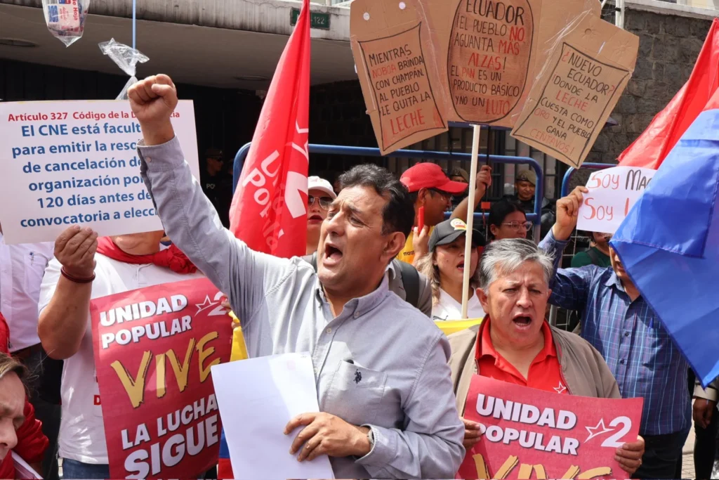 Geovanny Atarihuana, leader of Popular Unity Party, said that they will claim the cancellation of the decision. Photo: X/@UnidadPopularE.