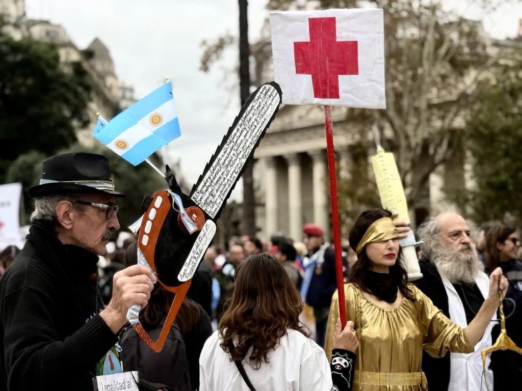 Argentinian Health Workers Stage Federal March Against Milei’s $45 Million Budget Cuts