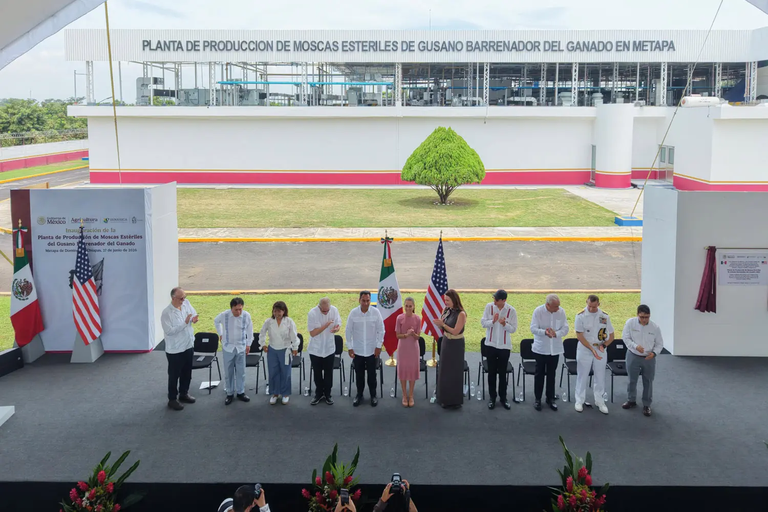 Mexico and the U.S. Inaugurate Sterile Barren Worm Fly Plant in Chiapas