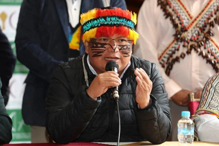 (FILE) CONAIE's President Marlon Vargas. Photo: EFE.