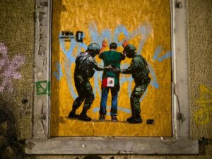 The Italian artist displayed her works, "Death Cup" and "FIFA Crime Cup 2026", in the vicinity and main facade of the FIFA offices in Zurich, Switzerland, as a measure of social protest. Photo: ANSA.