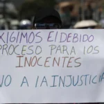 Salvadoran mothers protest in San Salvador demanding the release of detained relatives, individual trials, prison visits, state of emergency, human rights.