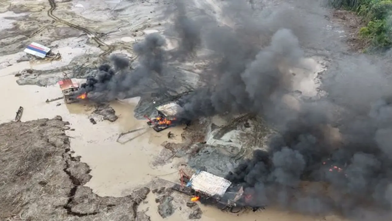 Colombian Forces Destroy 81 Illegal Mining Operations in the Choco Department