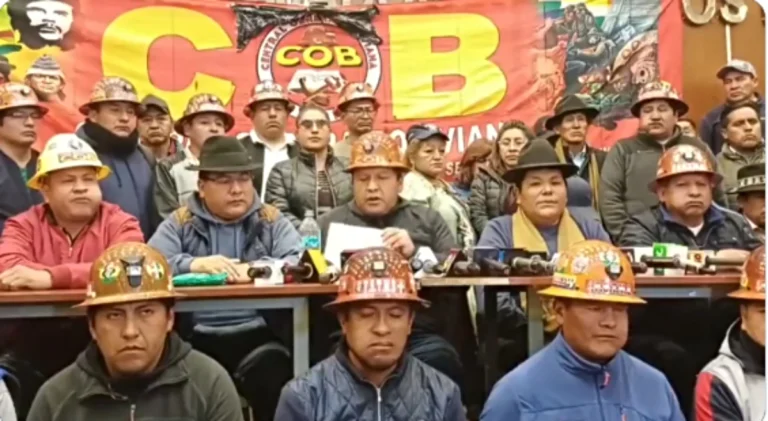 Bolivia protests, COB, Mario Argollo, Rodrigo Paz, labor federation, road blockades, social unrest, IMF, privatization, Indigenous organizations