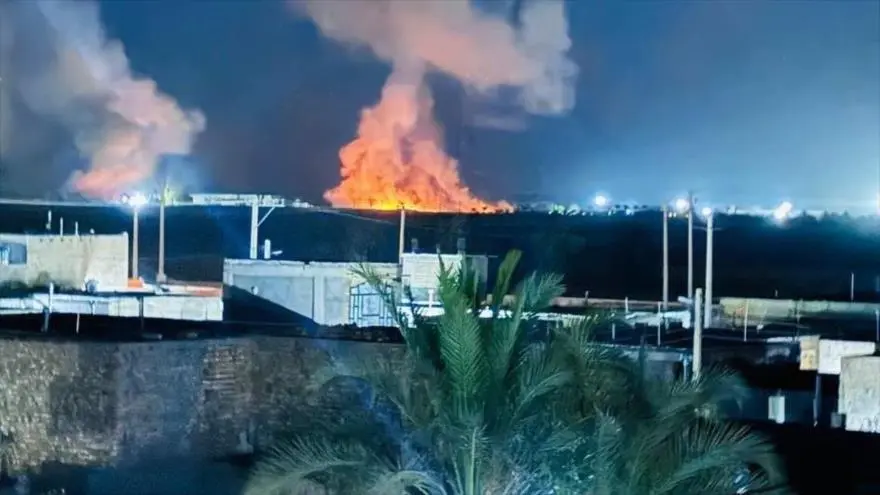 Iranian media reported explosions in the southern cities of Bushehr and Choghadak, the latter in Sistan-Baluchistan province, which hosts a strategic port on the other side of the Gulf of Oman. Photo: Hispan TV.