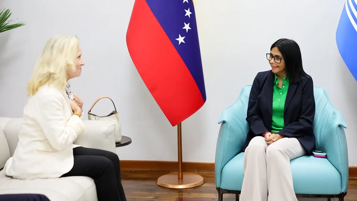Venezuelan Acting President Rodriguez Meets With UNESCO and EU Officials