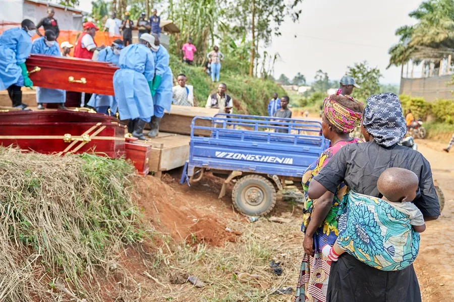 Ebola outbreak response in DR Congo with healthcare workers, disease surveillance, patient care and public health measures