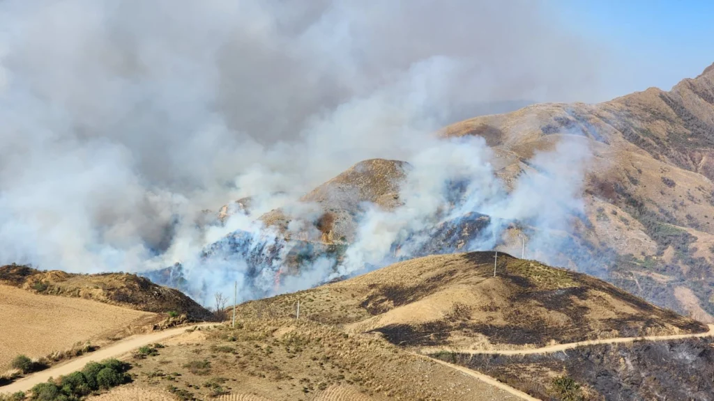 Bolivia wildfires, San Lorenzo, Tarija, forest fire, firefighters, disaster declaration, Quirusillas, Ancahuasi