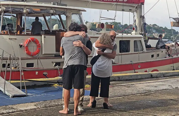 Open Arms Astral arrives in Havana with humanitarian aid, solar panels, batteries and medical supplies for Cuba's Juan Manuel Márquez Pediatric Hospital.